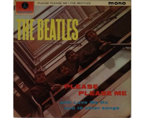 THE BEATLES - PLEASE PLEASE ME LP - 2ND UK 'BLACK AND GOLD' PRESSING (WITH FIRST SLEEVE - PMC 1202). Lovely clean 2nd UK pres