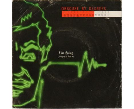OBSCURE BY DEGREES - I'M DYING 7" (KA RECORDS - KA 10). Obscure indeed minimal synth 7" from 1981. The record is in very clea