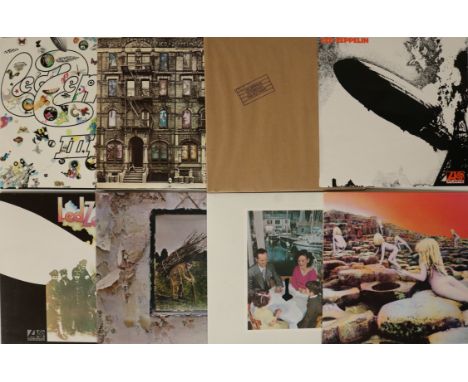 LED ZEPPELIN - STUDIO LPs. Super clean collection of 8 x original title LPs. Releases are III (early UK plum 2401-002, no Pet