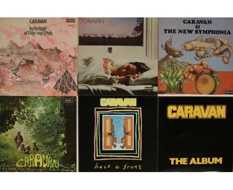 CARAVAN - LPs. Ace clean selection of 12 x LPs. Titles include In The Land Of Grey And Pink (Deram SDL R1, Red/White Label), 