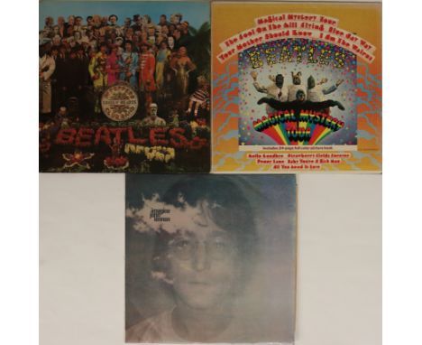 THE BEATLES &amp; RELATED - LPs. Fab bundle of 3 x original title LPs. Titles are Sgt. Pepper's Lonely Hearts Club Band (orig