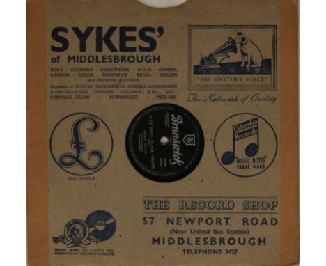 BUDDY HOLLY - BLUE DAYS-BLACK NIGHTS/LOVE ME - ORIGINAL UK BRUNSWICK 78 (05581). Extremely seldom seen original UK 10" 78RPM 