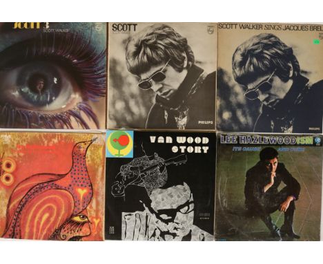 60s/70s FOLK/FOLK-ROCK/CHANSON - LPs. Lovely selection of 9 x must have LPs. Artists/titles are Scott Walker (x3) - Scott 3 (