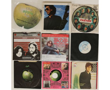 SOLO BEATLES/BEATLES &amp; RELATED - 7" COLLECTION WITH LTD EDITION CD. Brill collection of 29 x 7" including scarcely seen o