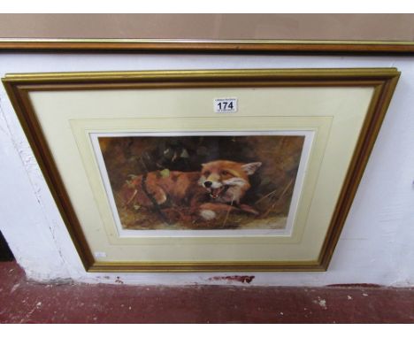 L/E & signed print - 'Fox' by John Trickett