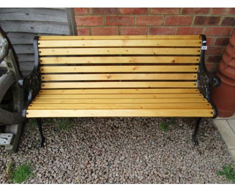 Cast iron & wooden garden bench