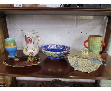 Shelf of china to include Beswick & Carltonware - 6 pieces