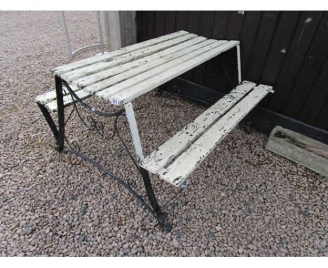 Garden bench table