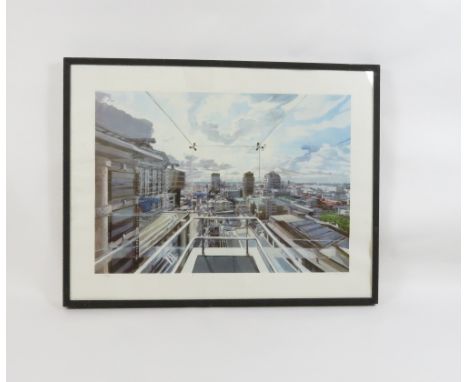 John Wonnacott (b 1940) A limited edition print of London skyline Lloyds building, 156/350, 59cm x 83cm