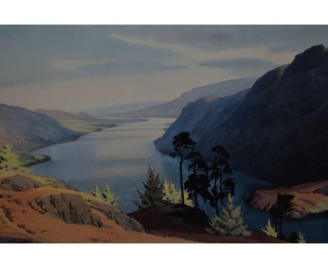*Local Interest - After William Heaton Cooper (1903-1995, British), coloured print, 'Ullswater', Lake District, a large and c