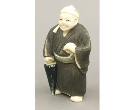 An early 20th century ivory netsuke