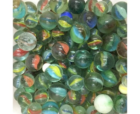 A quantity of vintage glass marbles