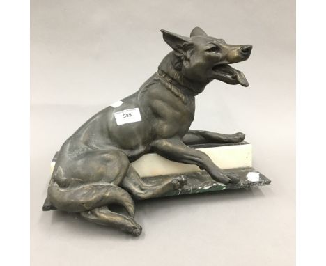 A French Art Deco model of a dog
