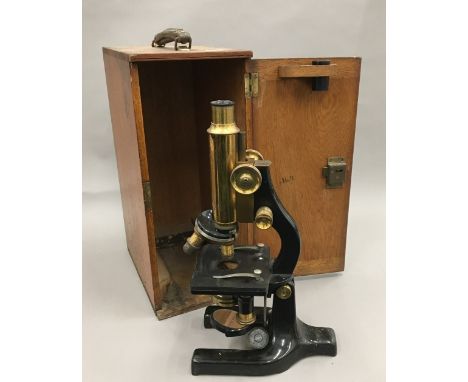 A Hearson of London vintage cased microscope