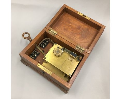 A vintage boxed GPO clock movement
