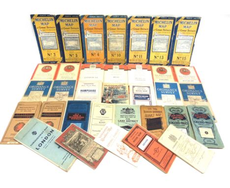 [MAPS &amp; ATLASES]  Thirty-four assorted folding maps, by the Ordnance Survey, Michelin, Geographia, Bartholomew and others