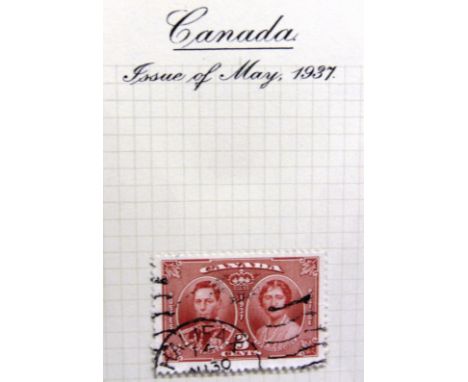 STAMPS - ASSORTED  comprising British Commonwealth Coronation 1937 omnibus issues, mainly used, in a commemorative Frank Godd