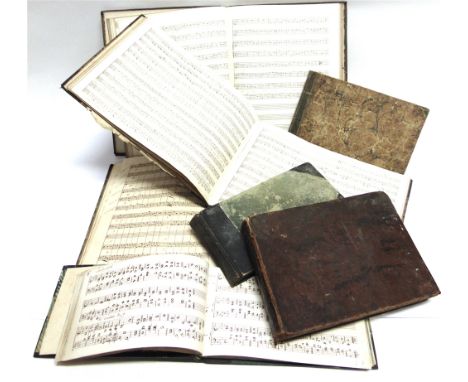 [DOCUMENTS]. MUSIC  Six assorted volumes of manuscript religious music, probably 19th century, many of Welsh interest; togeth