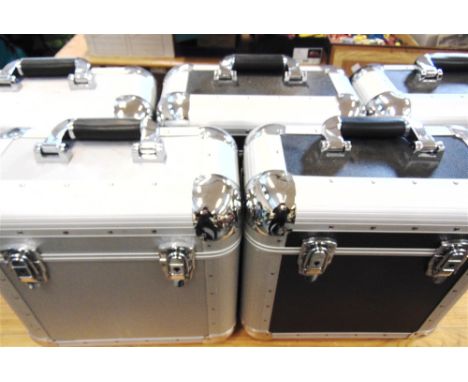 FIVE LONG-PLAYING RECORD STORAGE CASES 