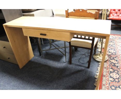 A MODERN HALL CONSOLE TABLE WITH SINGLE DRAWER H-80 W-129 CM