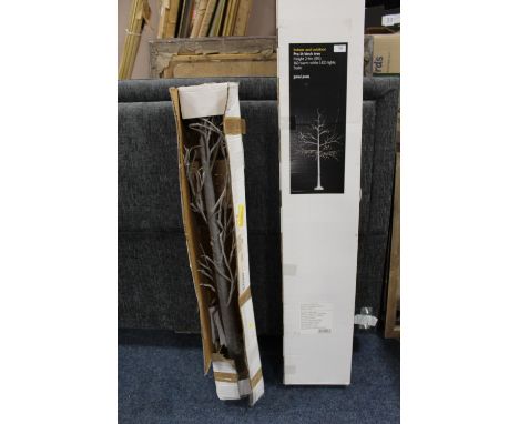 A BOXED JOHN LEWIS PRE-LIT BIRCH TREE - 8FT TOGETHER WITH A WHITE COMPANY LIGHT-UP TREE (2)