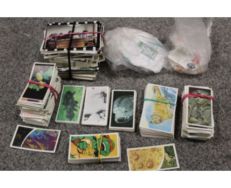 A TIN OF CIGARETTE / TEA CARDS ETC