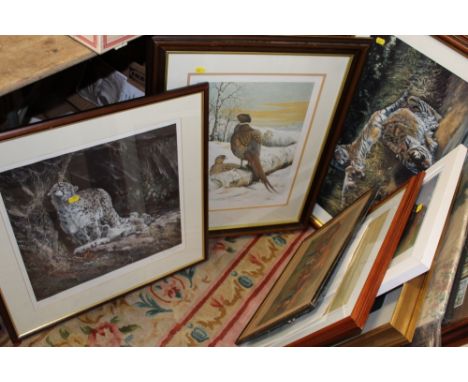A COLLECTION OF ASSORTED PICTURES AND PRINTS TO INCLUDE SIGNED LIMITED EDITION DOROTHEA HYDE PRINTS, FRAMED AND GLAZED CIGARE