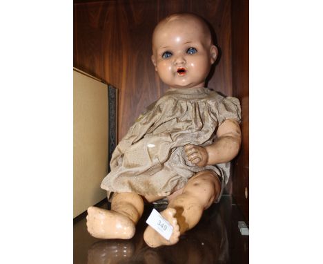 A VINTAGE ARMAND MARSEILLE 518/8K LARGE ROLLER EYE DOLL 