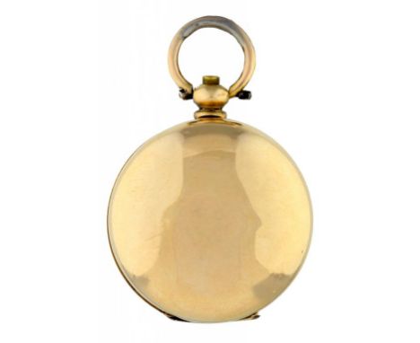 A 15CT GOLD SOVEREIGN CASE  2.9cm diam, by William Neale, Birmingham, apparently no date letter, c1910 ++Light wear consisten