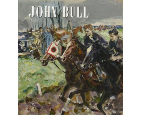 †GILBERT WILKINSON (1891-1965) A POINT TO POINT, COVER DESIGN FOR 'JOHN BULL'  signed, gouache, 37.5 x 34.5cm ++Good conditio