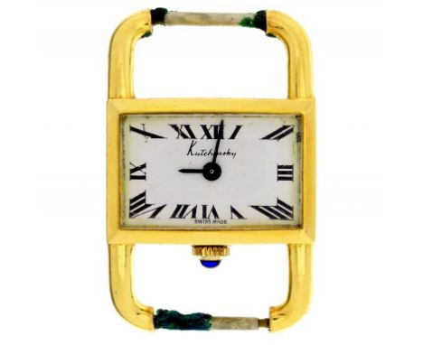 A CHOPARD 18CT GOLD LADY'S WRISTWATCH FOR KUTCHINSKY 3.4cm including lugs ++In satisfactory second hand condition and apparen