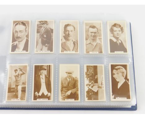 An album of cigarette cards, Stars of Film and Theatre, including State Express Real Photographs, R &amp; J Hill Scenes from 