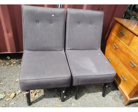 A pair of modern G-Plan 'vintage' button back chairs 
