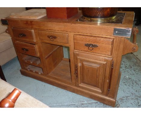 Quality light oak kitchen island