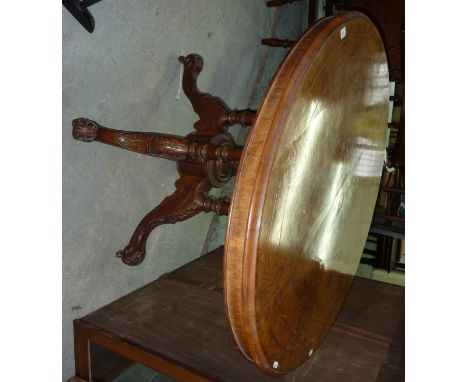 Victorian walnut inlaid lou table