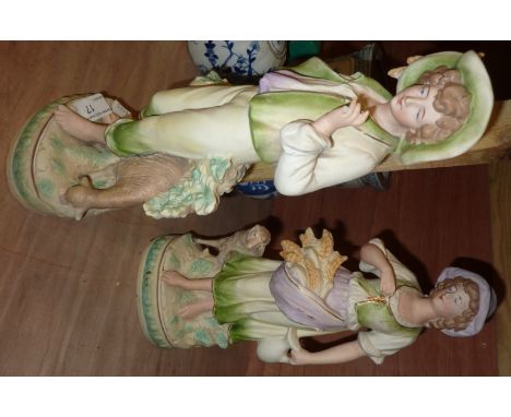 Pair of bisque figurines