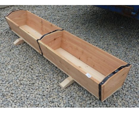 2 sectional wooden trough/planter
