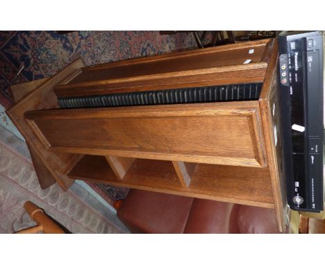 Oak revolving bookcase/CD cabinet