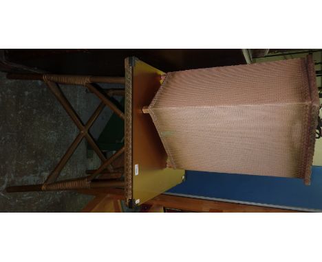 Lloyd Loom style table and linen basket