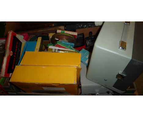 Slide projector, film rolls etc