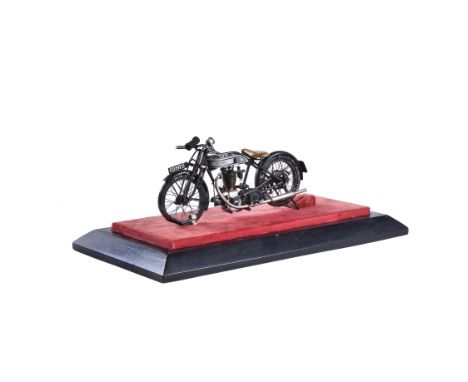 A period model of a 1924 three and a half horse power over-head valve Norton motor-cycle, the model built by Mr G W Dicker ci