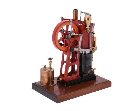 An exhibition standard model of a Denny Improved Ericsson Hot Air Engine of 1895, built by the late Mr Russ Titford of Essex.