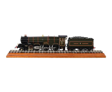   A gauge 1 live steam model of the Great Western 4-6-0 tender locomotive No 6000 King George V, made by Aster Hobby Co., Inc