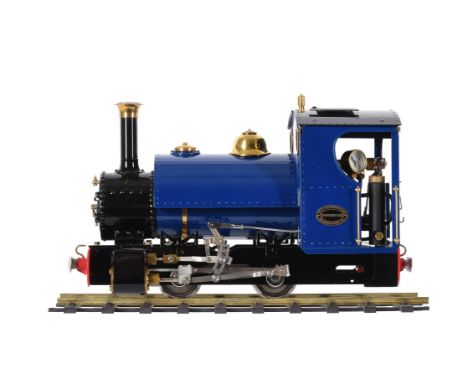   A gauge 1 live steam model of a narrow gauge saddle tank locomotive, by Roundhouse Engineering of Doncaster. The cab with f