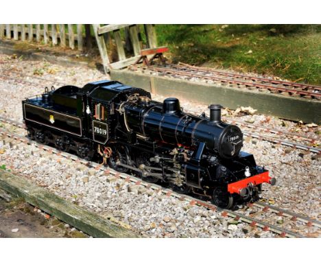 An exhibition standard 5 inch gauge model of the British Railway Standard 2MT 2-6-0  tender locomotive ' No 78019, the model 