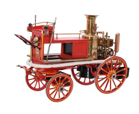   An exhibition standard model of a Shand Mason horse drawn fire engine, built by the late Mr Russ Titford of Essex from Edga