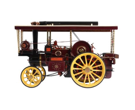 An exhibition standard 2 inch scale model of a Burrell showman's tractor, built by the late Mr Leslie Walter Frank Stonier of