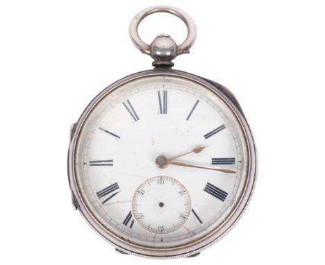 An early 20th century silver-cased key-wind pocket watch, with fusee movement, movement named to E Smedley, Maidstone, no. 44
