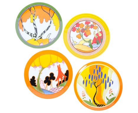 A set of 4 Wedgwood/Clarice Cliff Bizarre limited edition plates, Living Landscapes of Clarice Cliff, 20cm 