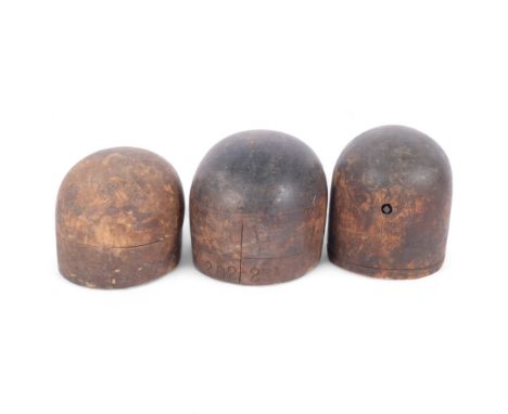 3 Vintage milliner's hat blocks 